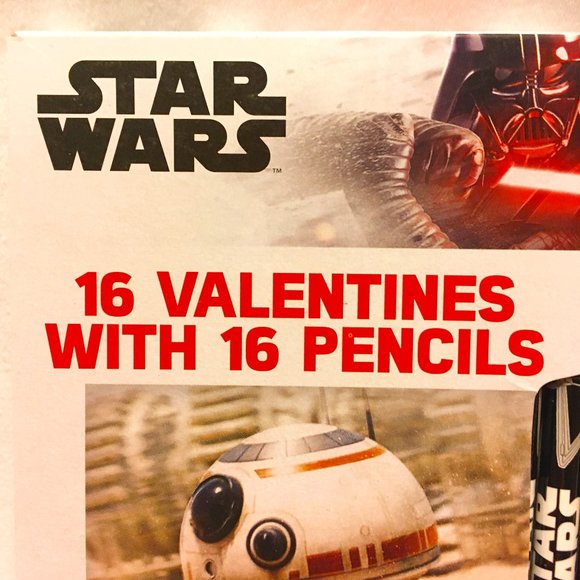 NIB Disney Star Wars Valentines with Pencils - Picture 1 of 4